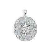 Sterling Silver Semi Mount Pendant Setting Cushion CU 10X8mm DHJ