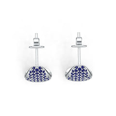 14K Gold Pave Earrings with or Moissanite Diamond Accent DHJ