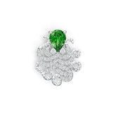 Sterling Silver Semi Mount Pendant Setting Pear PE 8x6mm DHJ