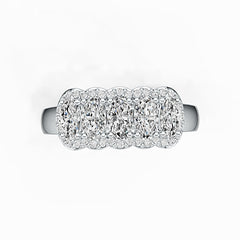 Sterling Silver Semi Mount Ring Setting Oval OV 5X3mm with White Topaz Syzjewelry