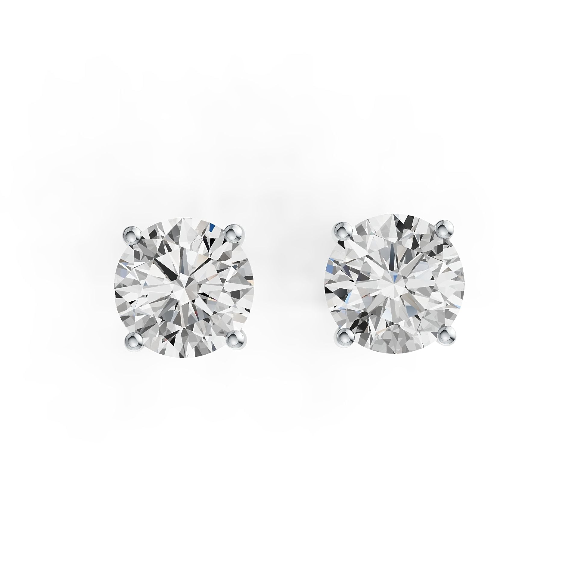 Sterling Silver Semi Mount Earrings Setting Round RD 6.5mm DHJ
