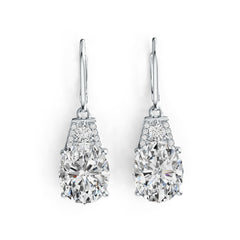 Sterling Silver Semi Mount Earrings Setting Oval OV 11X9mm DHJ