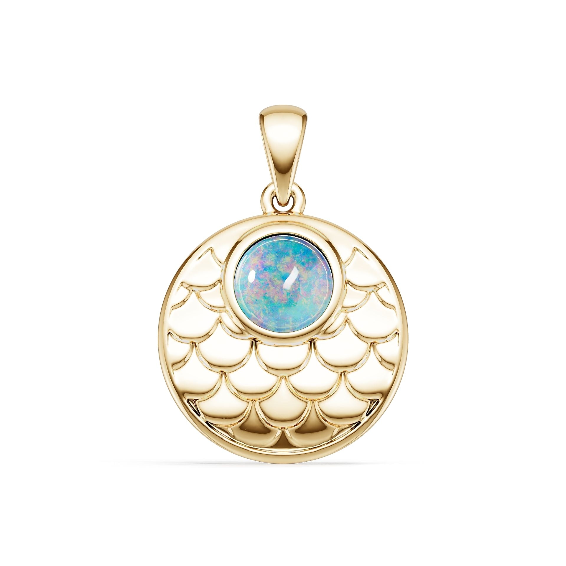14K Gold Semi Mount Pendant Setting Round Ro 5x7mm Syz Jewelry