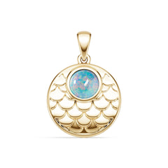 14K Gold Semi Mount Pendant Setting Round Ro 5x7mm Syz Jewelry