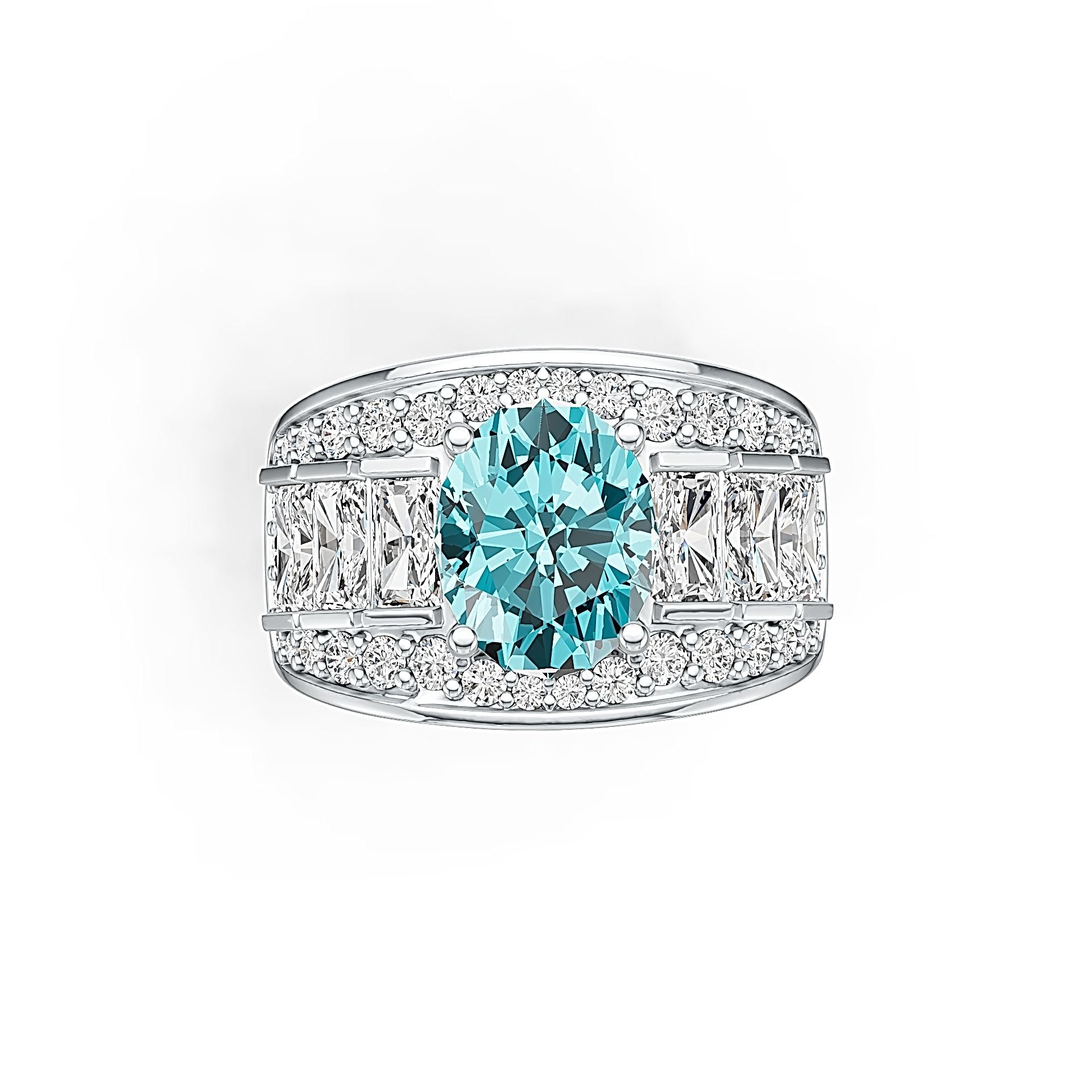 Sterling Silver Semi Mount Ring Setting Oval OV 10X8mm DHJ