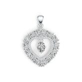 10K Gold Semi Mount Pendant Setting Oval OV 7X5mm Moissanite Accent DHJ