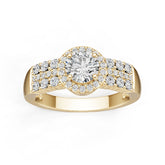 Platinum Semi Mount Ring Setting Round Ro 6x6mm Diamond Accent Syz Jewelry