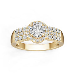 Platinum Semi Mount Ring Setting Round Ro 6x6mm Diamond Accent Syz Jewelry