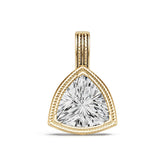 Sterling Silver Semi Mount Pendant Setting Trillion TR 12X12mm Syzjewelry