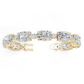 14K Gold Semi Mount Bracelet Setting Round Ro 16x10mm Diamond Accent Syz Jewelry
