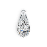 18K Gold Semi Mount Pendant Setting Oval OV 16X12mm DHJ