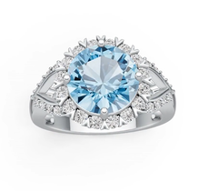 Sterling Silver Semi Mount Ring Setting Round RD 10x10mm Halo Split Shank Syzjewelry