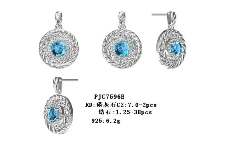 14K Gold Semi Mount Earrings Setting Round RD 7x7mm Art Nouveau Style Diamond Accent DHJ
