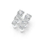 10K Gold Semi Mount Earrings Setting Round RD 6x6mm RD 5X5mm RD 4X4mm DHJ