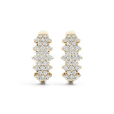14K Gold Semi Mount Earrings Setting Round Ro 2x2mm Diamond Accent Syz Jewelry