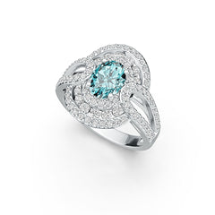 18K Gold Semi Mount Ring Setting Oval OV 8X6mm Diamond Accent DHJ
