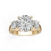 14K Gold Semi Mount Ring Setting Round Ro 6x6mm Diamond Accent Syz Jewelry