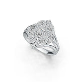 18K Gold Semi Mount Ring Setting Oval OV 6X4mm Diamond Accent DHJ