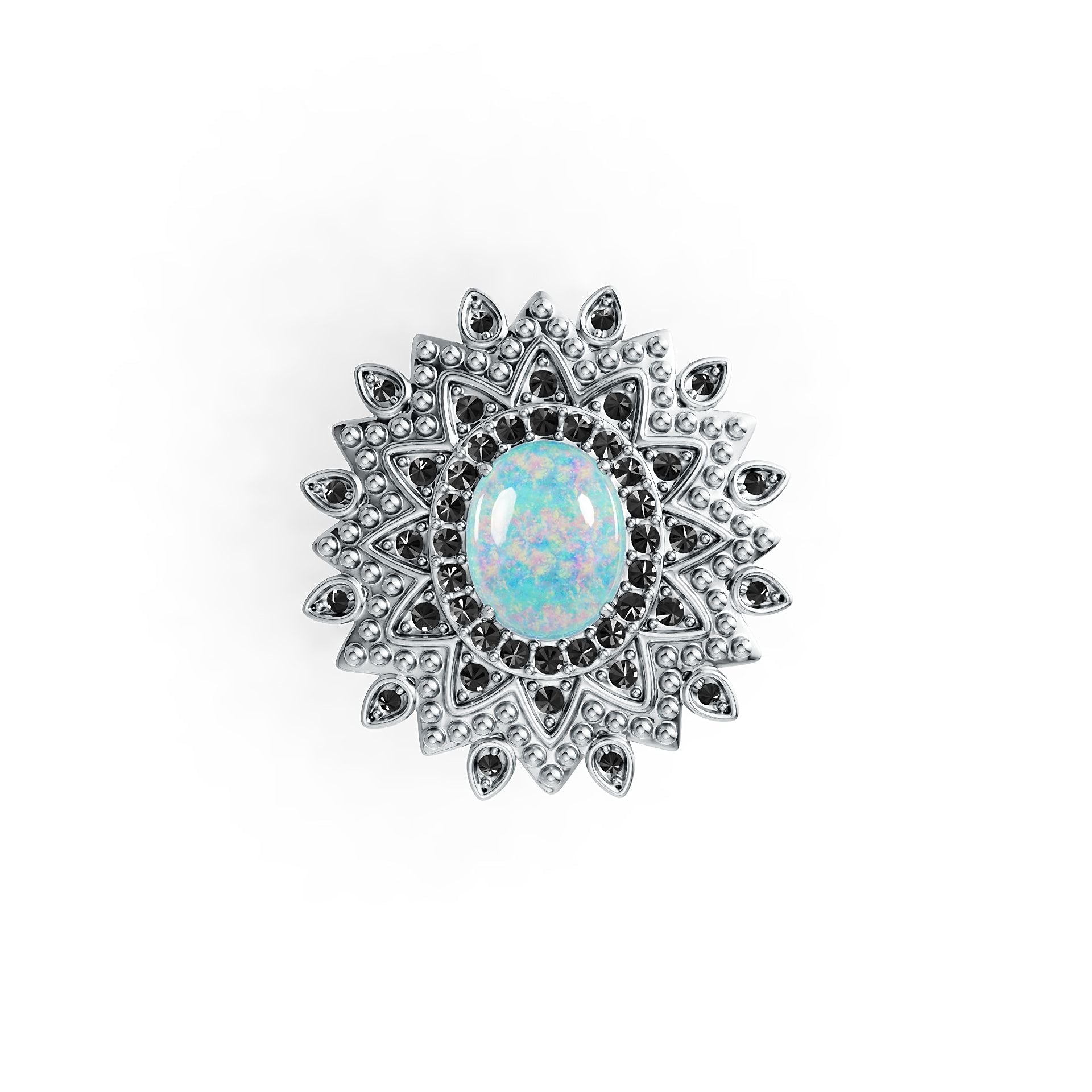 Sterling Silver Semi Mount Ring Setting Oval OV 10X8mm Cabochon DHJ