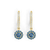 10K 14K Gold or Platinum Semi Mount Earrings Setting Round Rd Diamond Accent Syzjewelry