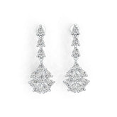 10K Gold Semi Mount Earrings Setting Pear PE 4X3mm DHJ
