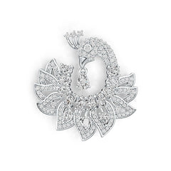 Sterling Silver Semi Mount Pendant Setting Pear PE 6x4mm Peacock Pendant DHJ