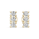 Platinum Semi Mount Earrings Setting Round Ro 2x2mm Diamond Accent Syz Jewelry