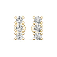 Platinum Semi Mount Earrings Setting Round Ro 2x2mm Diamond Accent Syz Jewelry