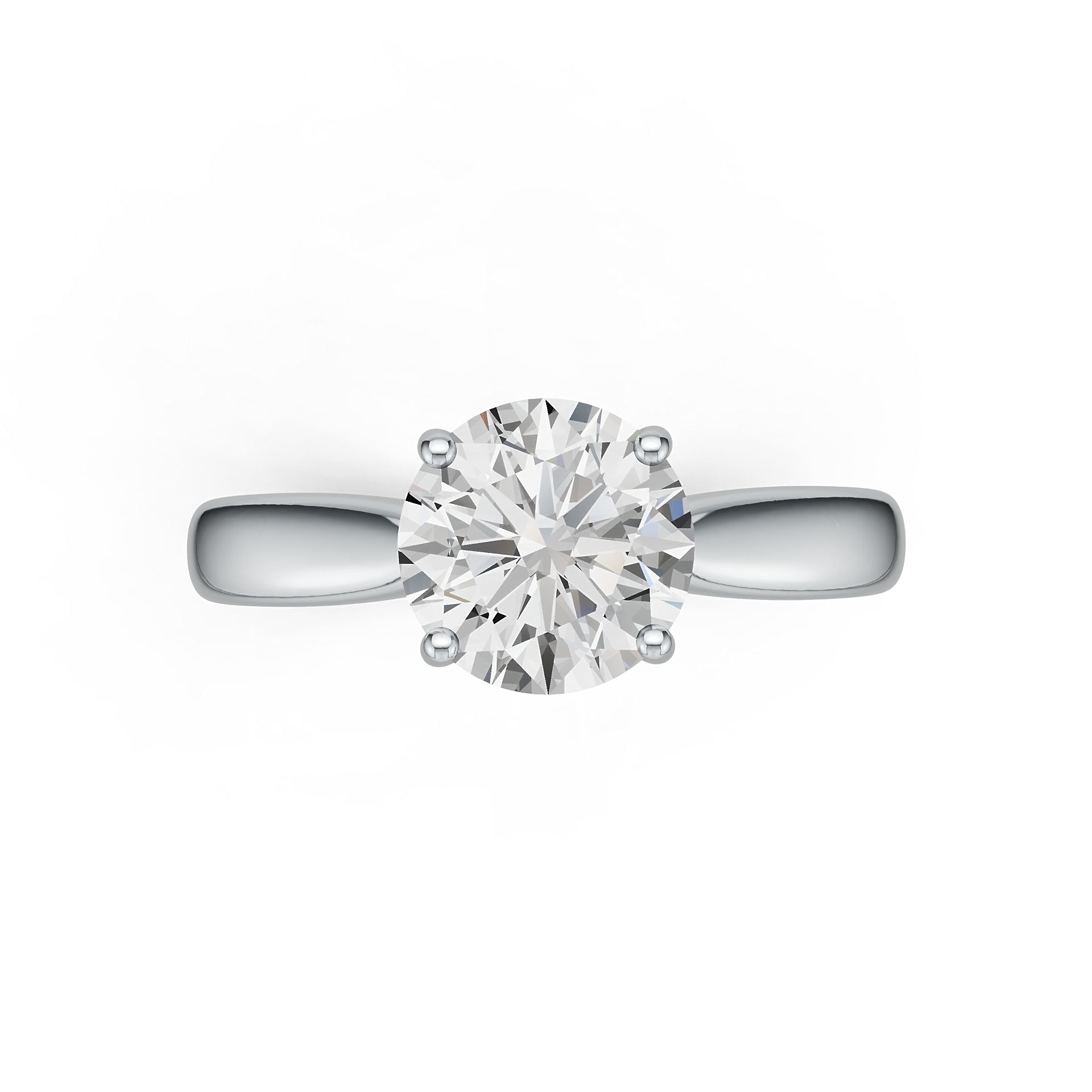 Sterling Silver Semi Mount Ring Setting Round RD 8x8mm Solitaire DHJ