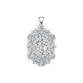 Sterling Silver Semi Mount Pendant Setting Oval OV 10X8mm DHJ