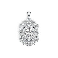 Sterling Silver Semi Mount Pendant Setting Oval OV 10X8mm DHJ