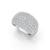14K Gold Semi Mount Ring Setting Round RD 2x2mm Diamond Accent DHJ