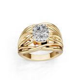 18K Gold Semi Mount Ring Setting Cushion CU 8X6mm Syzjewelry