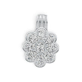 Sterling Silver Semi Mount Pendant Setting Oval OV 7X5mm with White Topaz DHJ