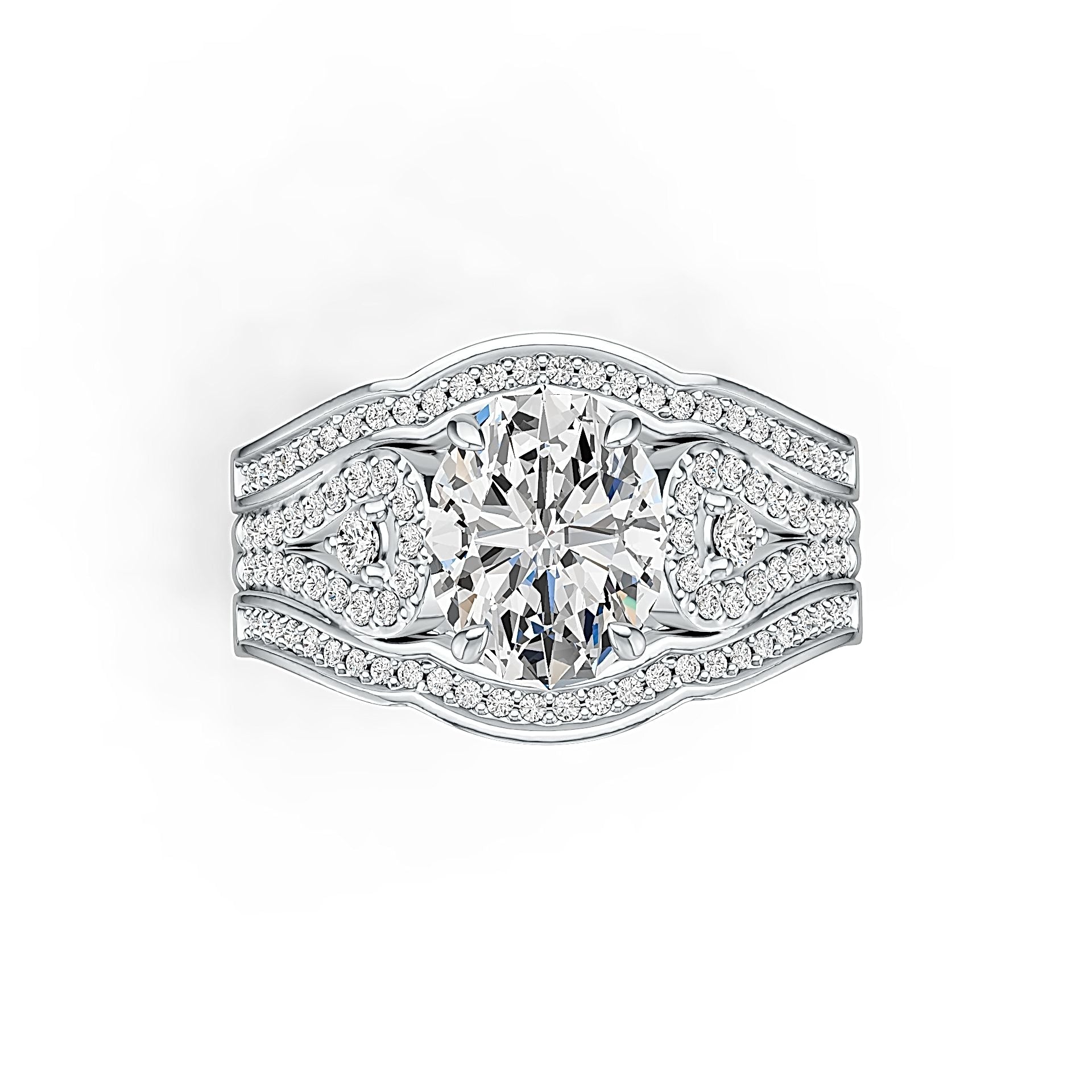 Sterling Silver Semi Mount Ring Setting Oval OV 10X8mm DHJ