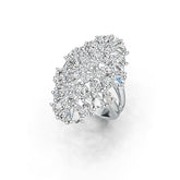 14K Gold Semi Mount Ring Setting Pear PE 4X3mm Diamond Accent DHJ