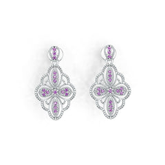 Sterling Silver Semi Mount Earrings Setting Round RD 1.2mm DHJ