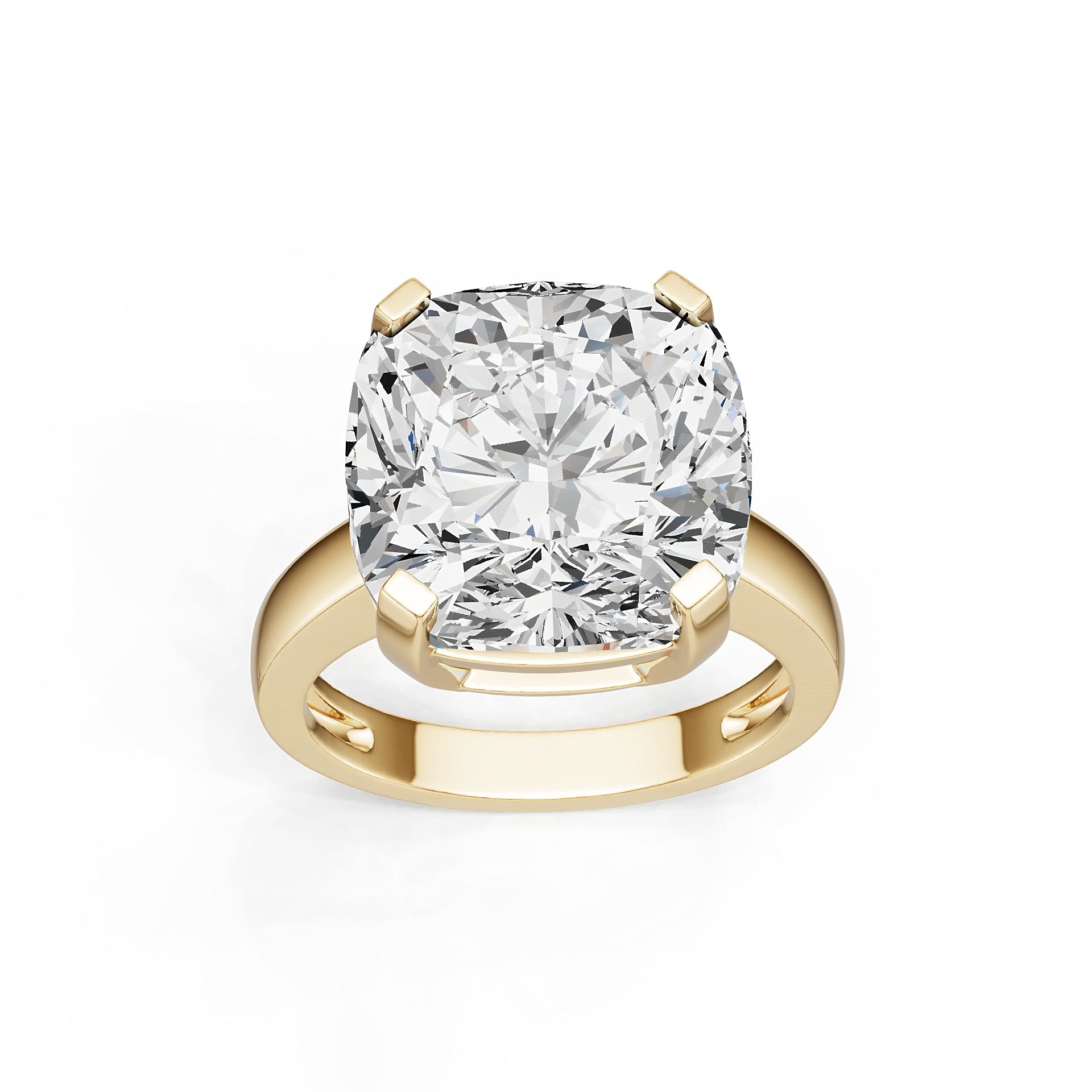 14K Gold Semi Mount Ring Setting Cushion CU 12X12mm Syzjewelry