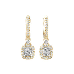 14K Gold Semi Mount Earrings Setting Round Ro 5x4mm Diamond Accent Syz Jewelry