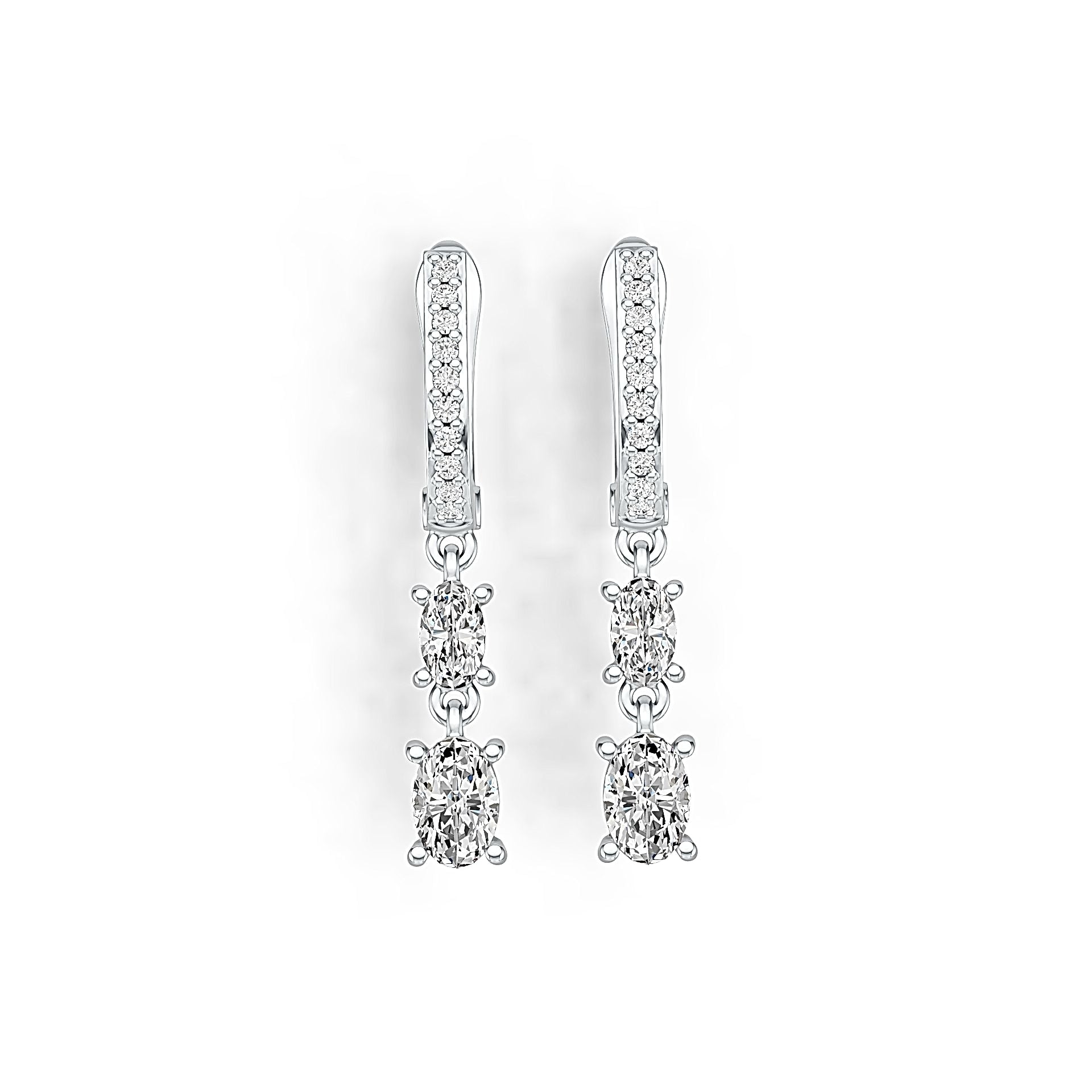 Sterling Silver Semi Mount Earrings Setting Oval OV 6X4mm OV 5X3mm DHJ