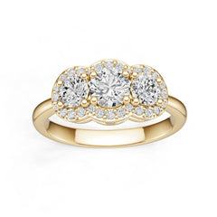 18K Gold Semi Mount Ring Setting Round Ro 5x5mm Diamond Accent Syz Jewelry