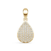 10K Gold Semi Mount Pendant Setting Round Ro 6x6mm Moissanite Accent Syz Jewelry