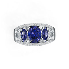 14K Gold Semi Mount Ring Setting Round Ro 5x7mm Diamond Accent Syz Jewelry
