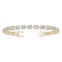 Platinum Semi Mount Bracelet Setting Oval Ov 8x6mm Syz Jewelry