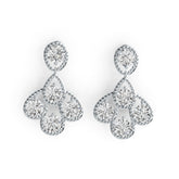 18K Gold Semi Mount Earrings Setting Round RD 6x6mm DHJ