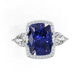 18K Gold Semi Mount Ring Setting Cushion Cu 14x10mm Syz Jewelry