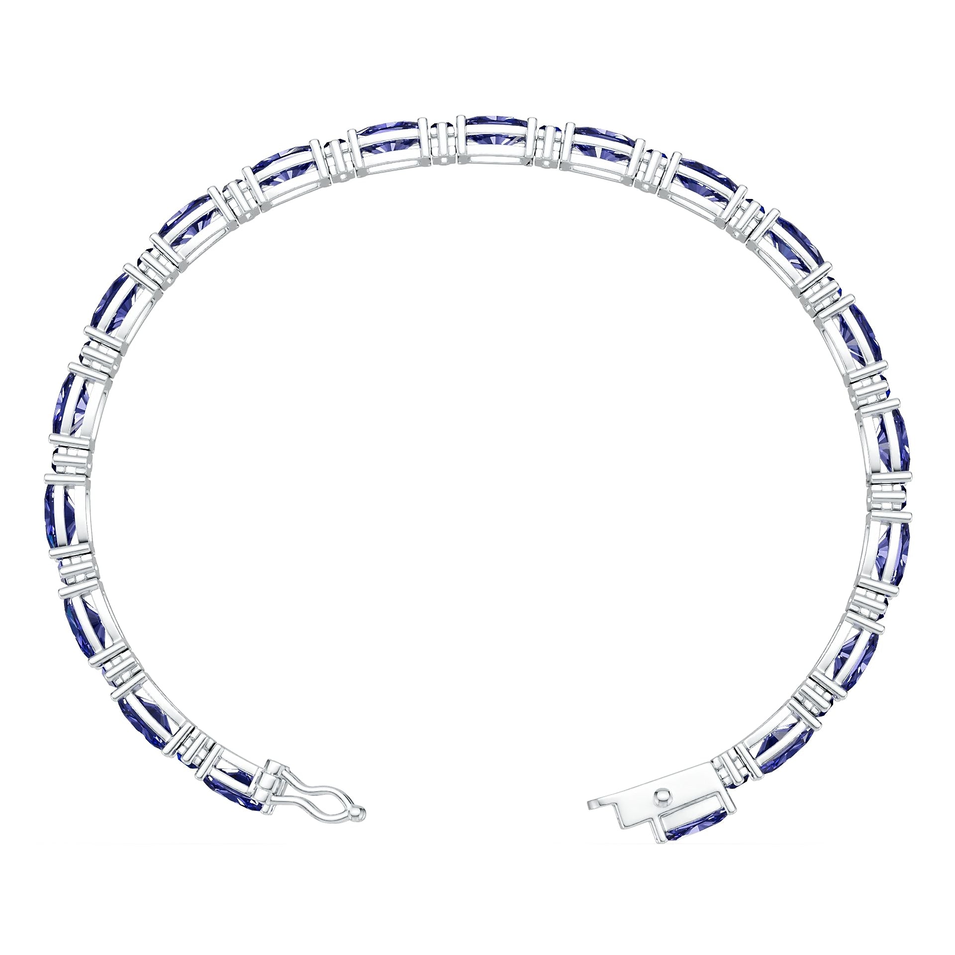 Platinum Semi Mount Bracelet Setting Cushion Cu 7x5mm Syz Jewelry