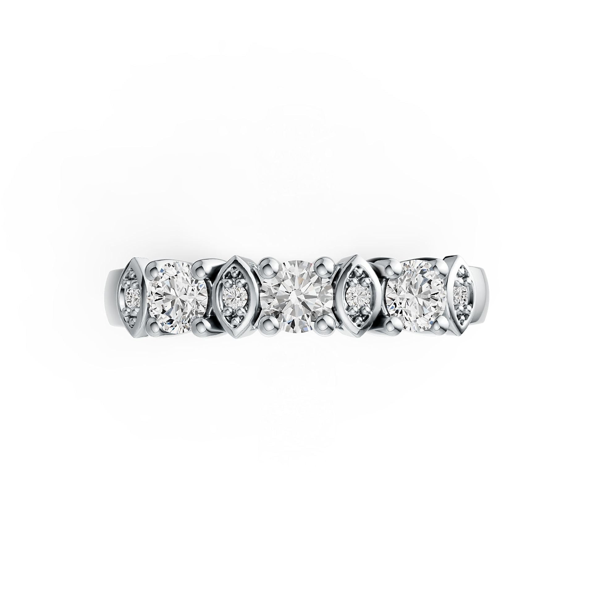 Sterling Silver Semi Mount Ring Setting Round RD 4x4mm DHJ