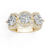 14K Gold Semi Mount Ring Setting Cushion Cu 6x6mm Diamond Accent Syz Jewelry