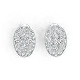 Platinum Semi Mount Earrings Setting Round RD 3.5mm Diamond Accent DHJ